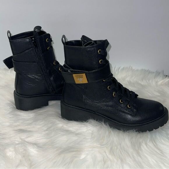 Guess Los Angeles Women’s Ankle Combat Boots Lace Up Black Size 8.5 NOWT - Picture 8 of 14